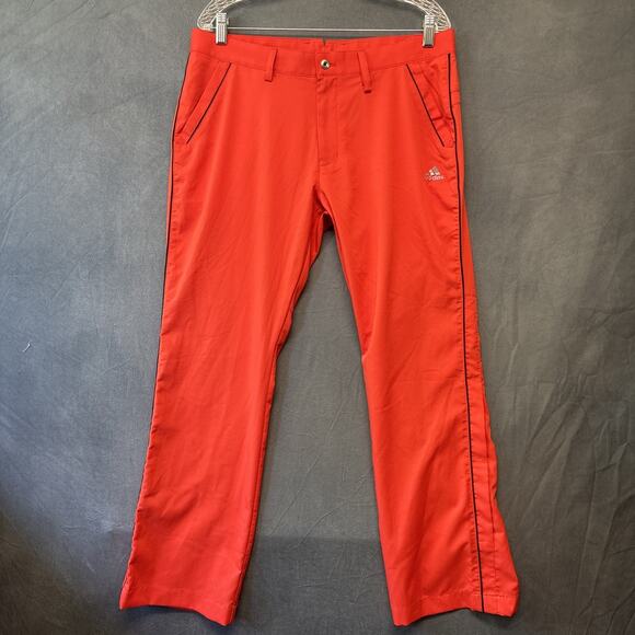 Adidas Men’s Performance Golf Pant Burnt Orange Flat Lightweight Size 34 X 30 - Picture 1 of 16